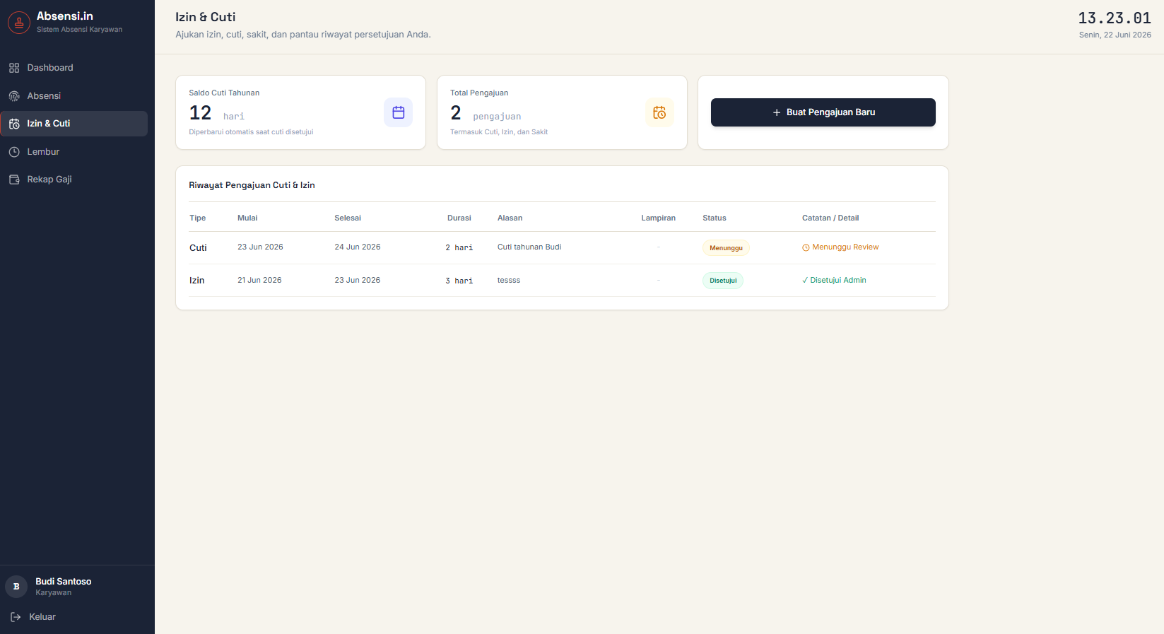 Absensi.in Screenshot