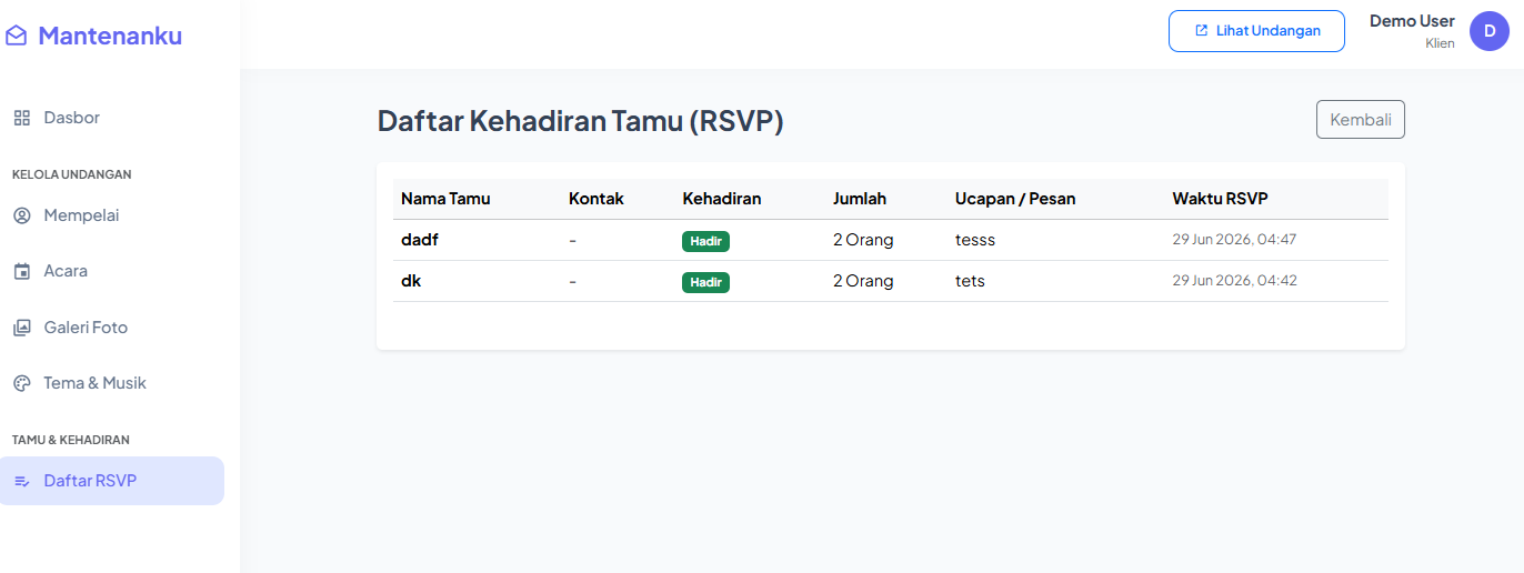 Aplikasi Undangan Digital Screenshot